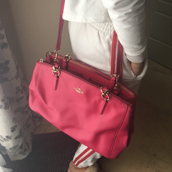 Pink Fuchsia Coach Purse - Picture 2 of 6